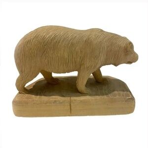Vintage Wood Bear Artisan Sculpture